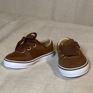 Janie and Jack brown leather tie shoes. Size 4